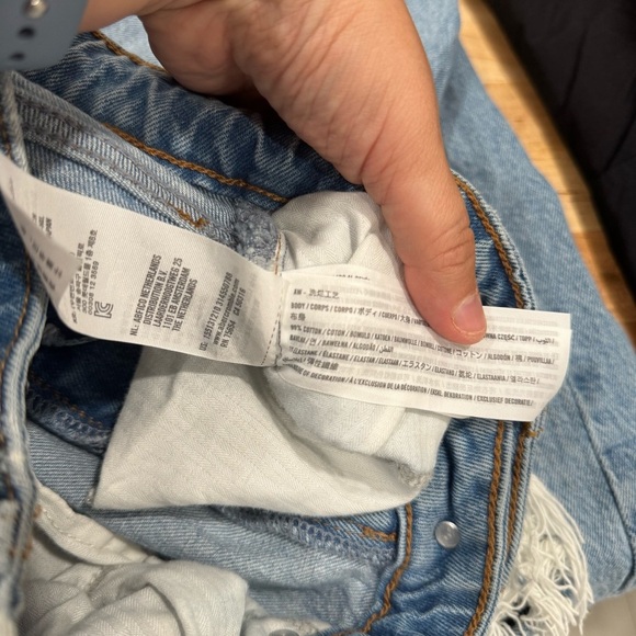 Abercrombie & Fitch The ‘90s Relaxed Jean High Rise Curve Love Size 25 / 0 Short - Picture 7 of 7